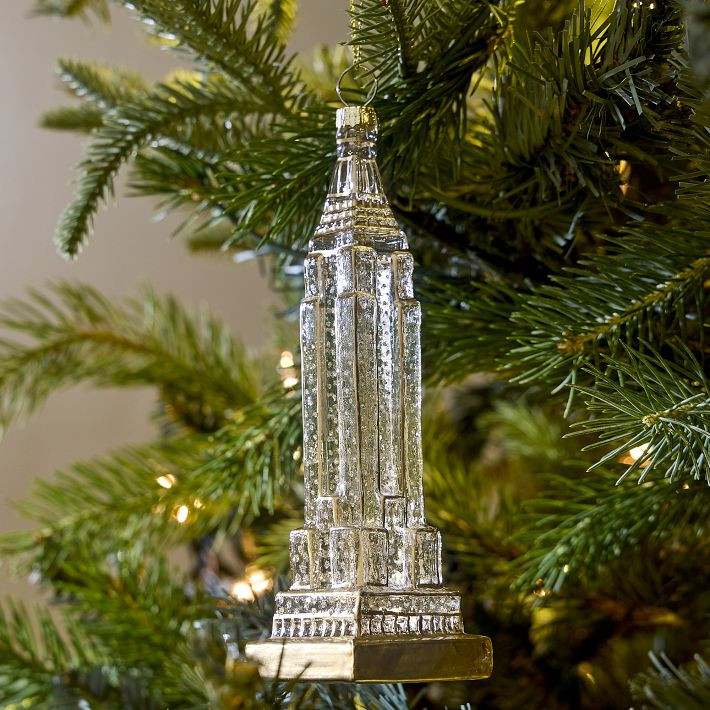 Glass Empire State Building Ornament | West Elm (US)