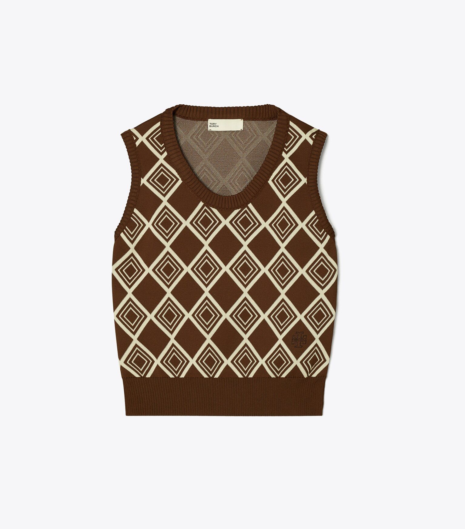 DIAMOND JACQUARD VEST | Tory Burch (US)