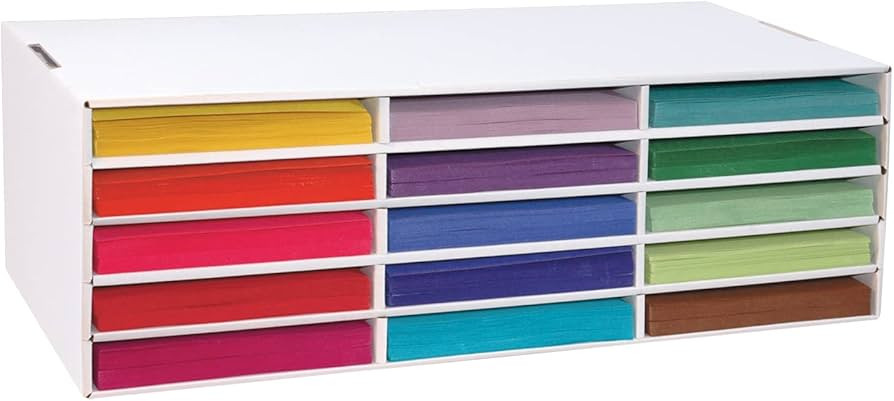 Classroom Keepers 9" x 12" Construction Paper Storage, White, 9-3/8"H x 29-1/4"W x 12-7/8"D, 1 Un... | Amazon (US)