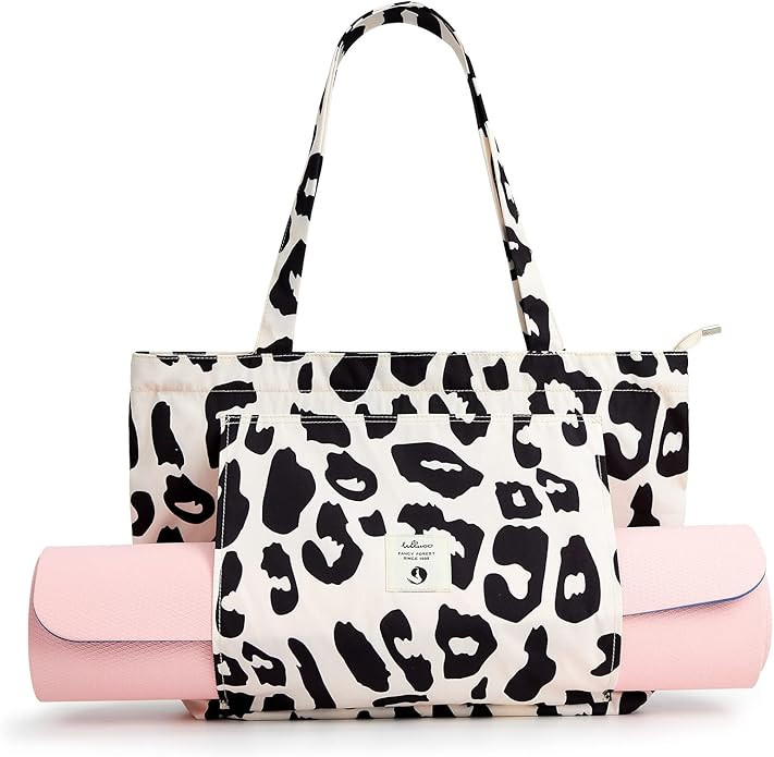 WLLWOO WLLWOO Yoga Bags for Women with Yoga Mats Bags Carrier Carryall Canvas Tote for Pilates Sh... | Amazon (US)