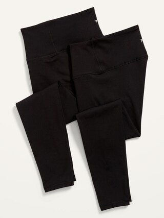 High-Waisted PowerPress 7/8-Length Leggings 2-Pack for Women | Old Navy (US)
