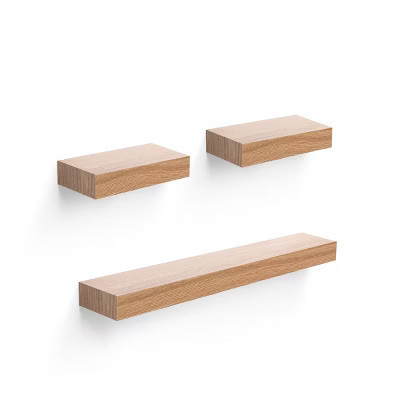 AZL1 Life Concept Decorative Bookshelf Floating Shelves Wall Wood Shelf Hanging Shelf Storage Decor Floating Shelves Wall, Beige, 23.62"*5.91"*1.57" | Target