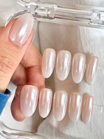 10 pezzi Decorazioni per unghie ovali sfumate minimaliste e versatili, unghie finte, forniture pe... | SHEIN
