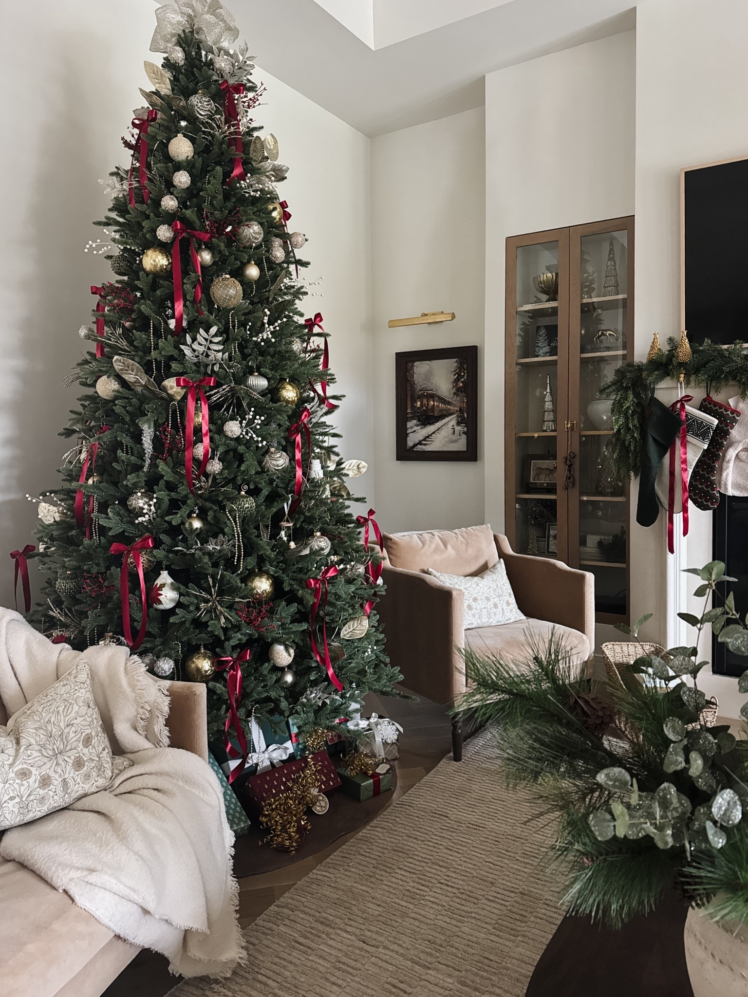 Decked out for the holidays ✨ This cozy, modern home gets a timeless touch with a Christmas tree full of elegant bows. Perfect inspiration for layering texture, pillows, and festive charm in your own space! 🎄 #ChristmasDecor #HolidayHome #TreeDecoratingIdeas #BowDecor #ModernChristmas”

#LTKSeasonal #LTKHome #LTKHoliday