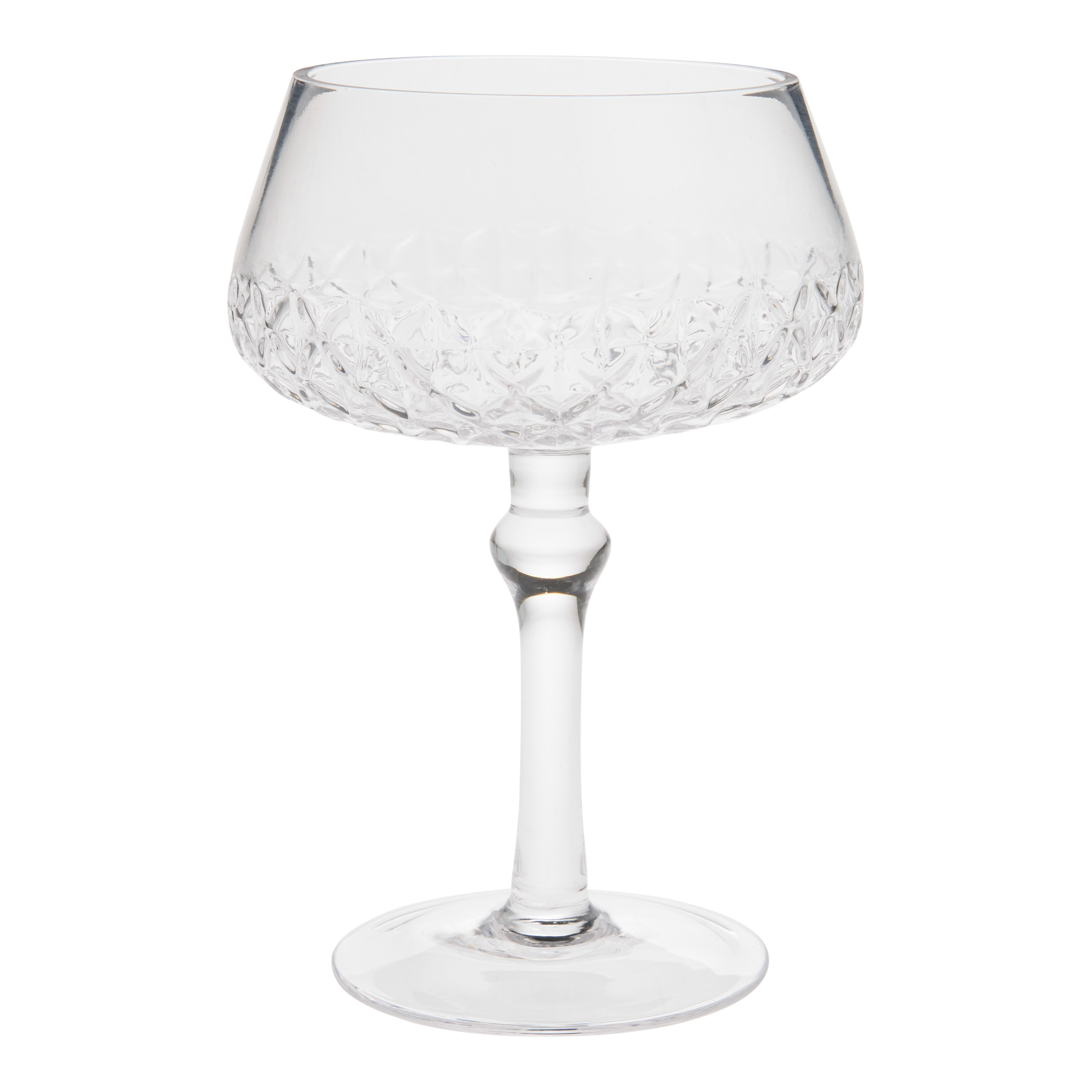 Diamond Cut Coupe Glass | World Market