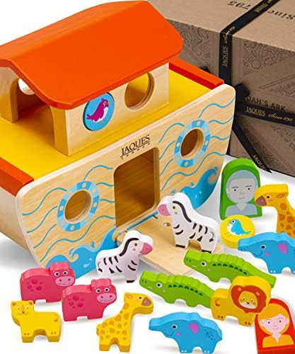 Jaques of London Wooden Noahs Ark Toy Playset | Wooden Toys for 1 2 3 year Olds | Shape Sorter | ... | Amazon (UK)