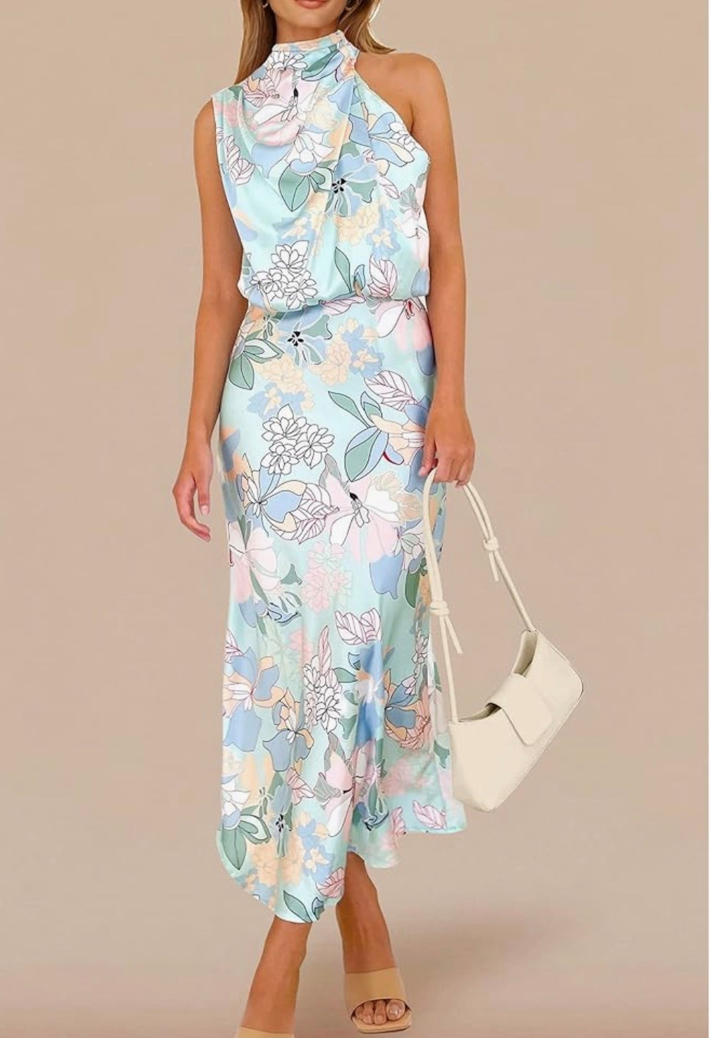 Sleeveless,mock-neck, satin Easter dress

#LTKootd #LTKSeasonal #LTKSaleAlert