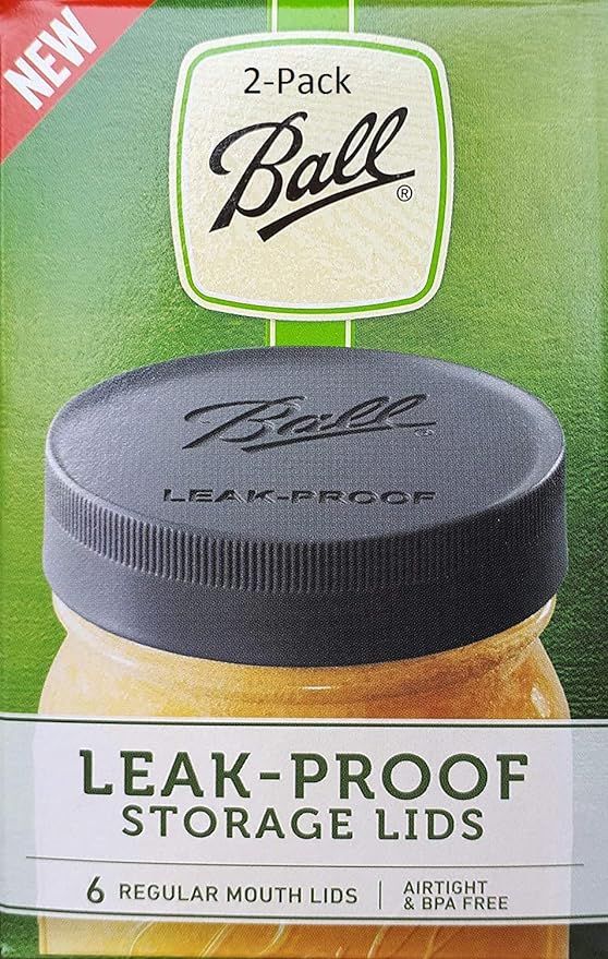 Ball Mason Jar Lids - Regular Mouth (Mason Jar Caps) - Leak Proof (Standard) 2-Pack | Amazon (US)