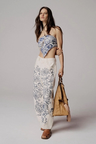 We The Free Good Luck Soutache Barrel Jeans | Free People (Global - UK&FR Excluded)