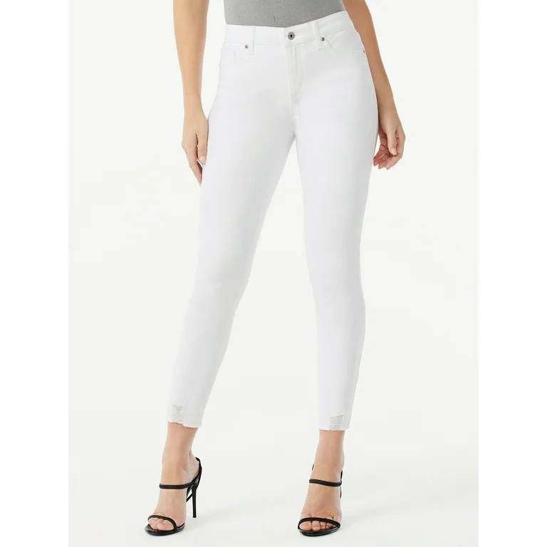 Sofia Jeans by Sofia Vergara Women's Rosa Curvy Ripped High-Rise Ankle Jeans | Walmart (US)