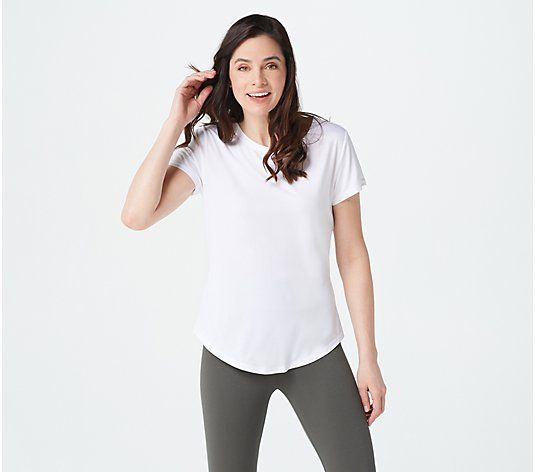 zuda Z-Cool Open Back Knotted Tee | QVC