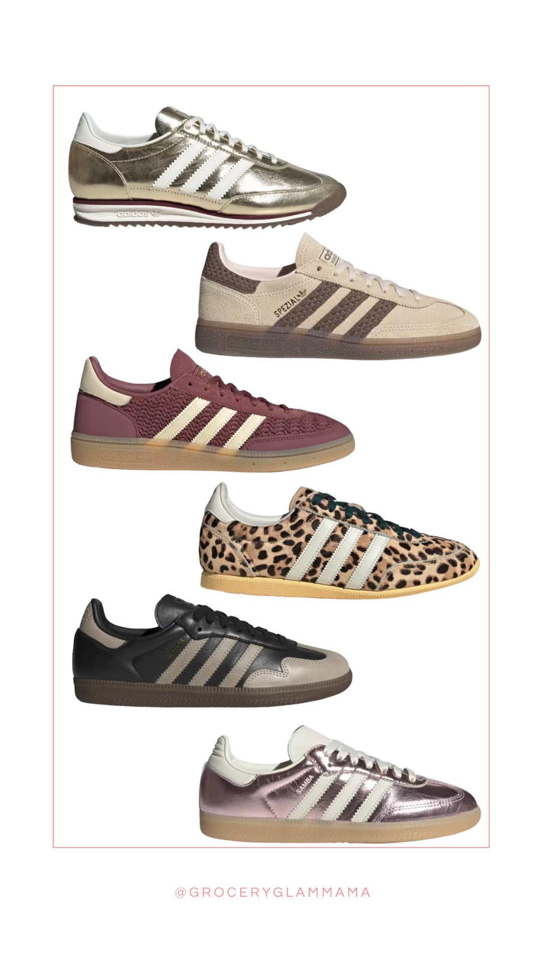 Adidas sneaker favorites for fall, from classic Sambas to statement pairs that instantly elevate a casual look. 🤎

Adidas sneakers, Samba sneakers, Gazelle sneakers, fall sneakers, sneaker style, leopard sneakers, metallic sneakers, neutral sneakers, casual outfit, fall fashion

#LTKgrwm #LTKootd #LTKSeasonal