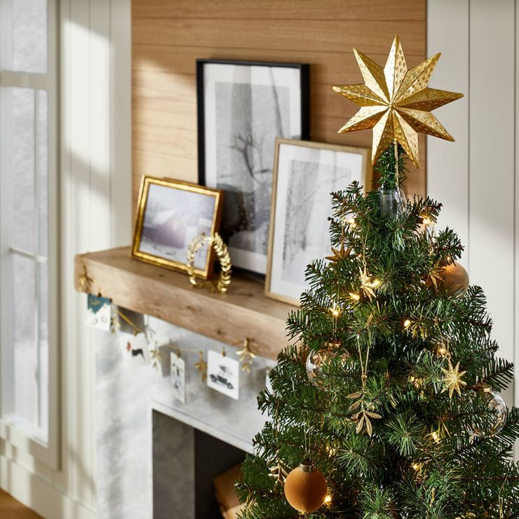 Foil Star Tree Topper Gold - Threshold&#8482; designed with Studio McGee | Target