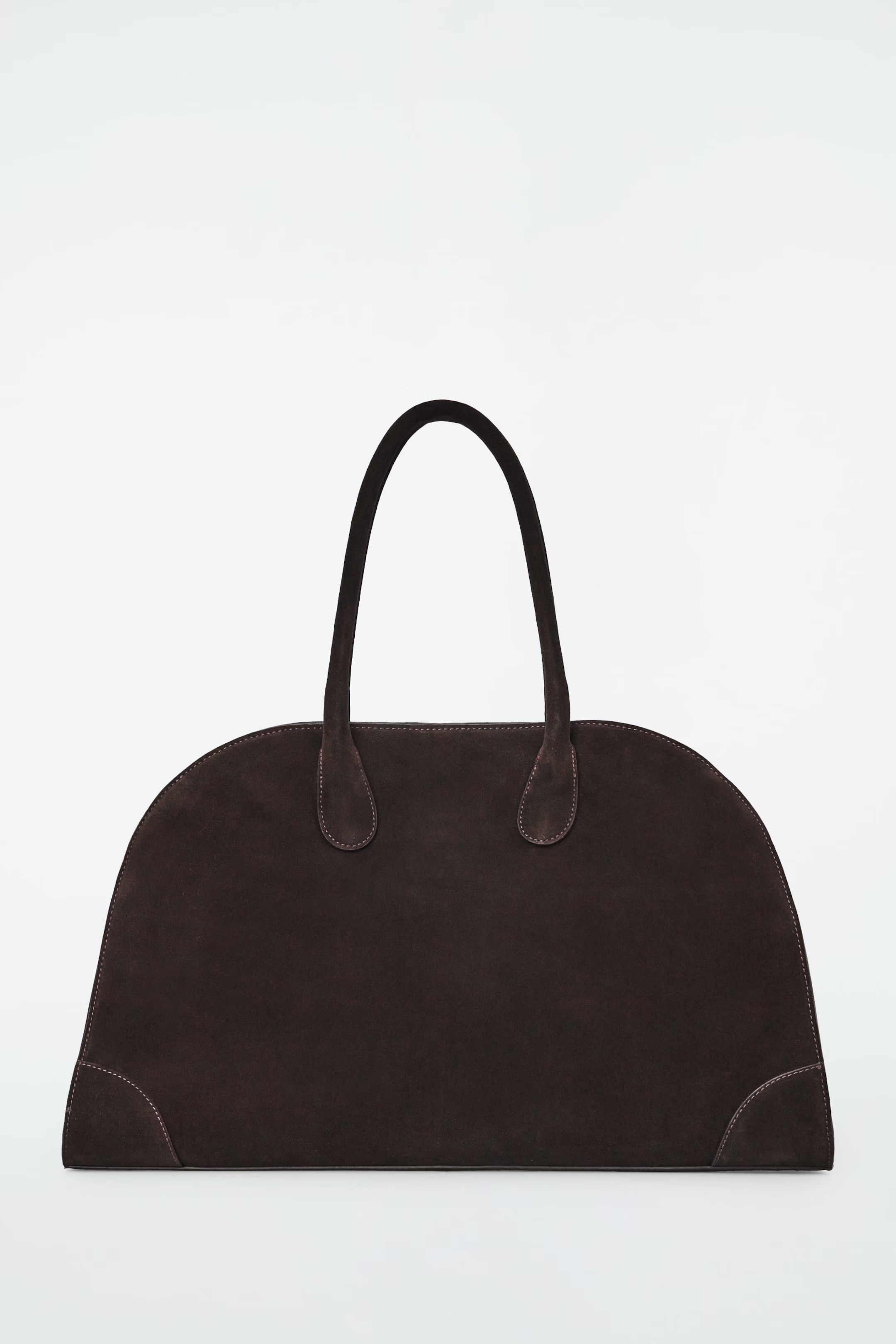 STUDIO BOWLINGTASCHE - LEDER - DUNKELBRAUNES VELOURSLEDER | COS (EU)