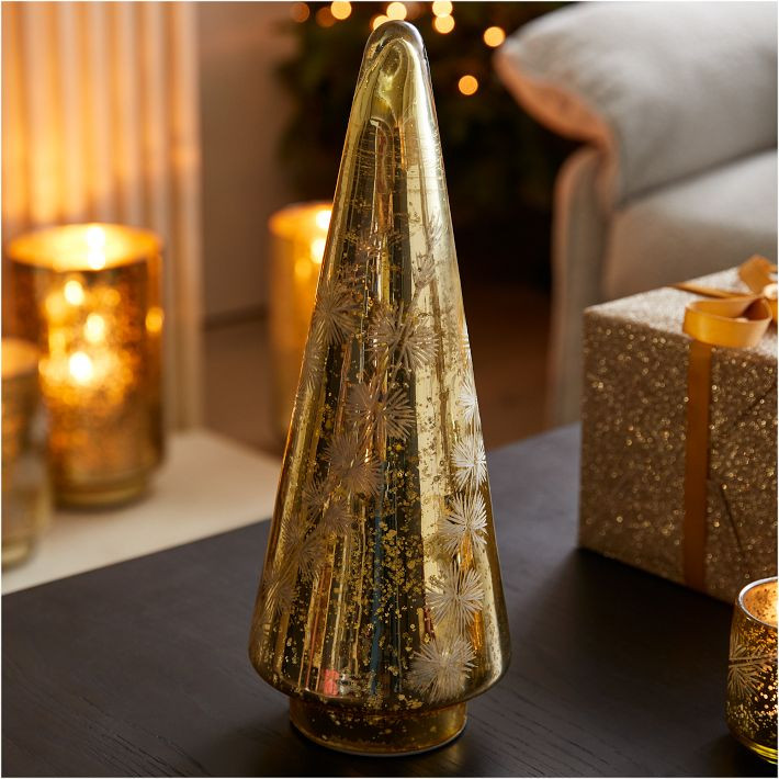 Light-Up Mercury Shadow Tabletop Trees | West Elm (US)