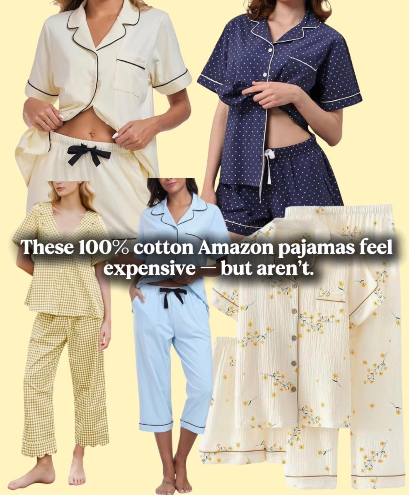 100% cotton Amazon pajamas that feel elevated, breathable and chic 🤍 Affordable, soft and perfect for women who want comfort without looking frumpy.

amazon pajamas | 100% cotton pajamas | cotton sleepwear women | pajamas for women over 40 | breathable summer pajamas | affordable luxury sleepwear | chic loungewear women | elevated basics

#LTKootd #LTKSpringSale #LTKSaleAlert