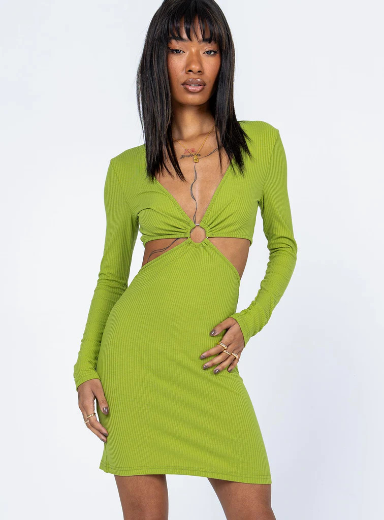 Ayrton Mini Dress Green | Princess Polly US