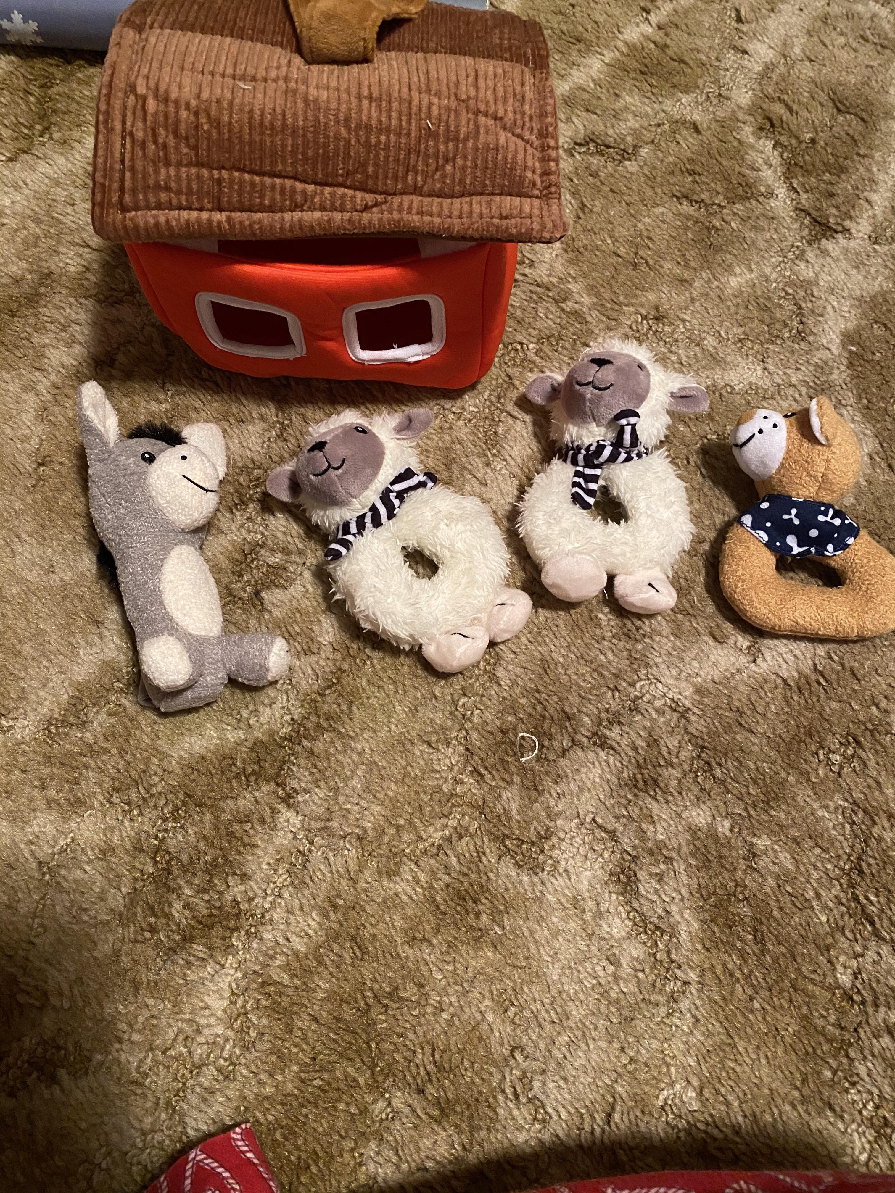 iPlay, iLearn Plush Baby Rattle Toys, Newborn Soft Barn Farm Stuffed Animal Set, Infant Hand Sens... | Amazon (US)