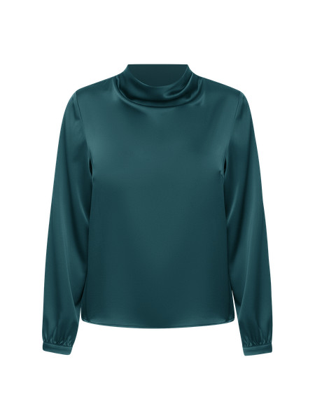 Asymmetric Satin Top | Ann Taylor