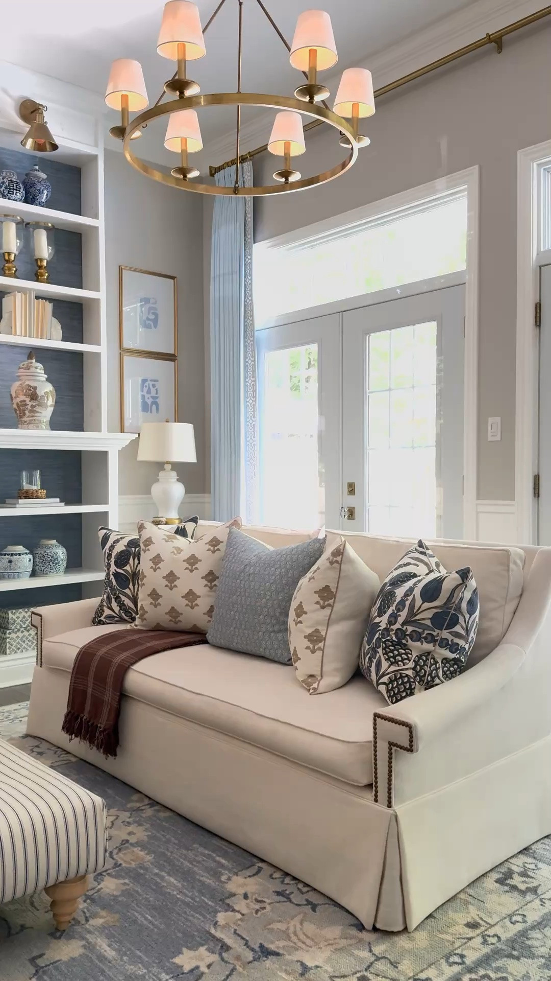 Our fall living room is coming together! Layers of chic and moody browns and blues create a warm and cozy space!

#LTKSeasonal #LTKHome