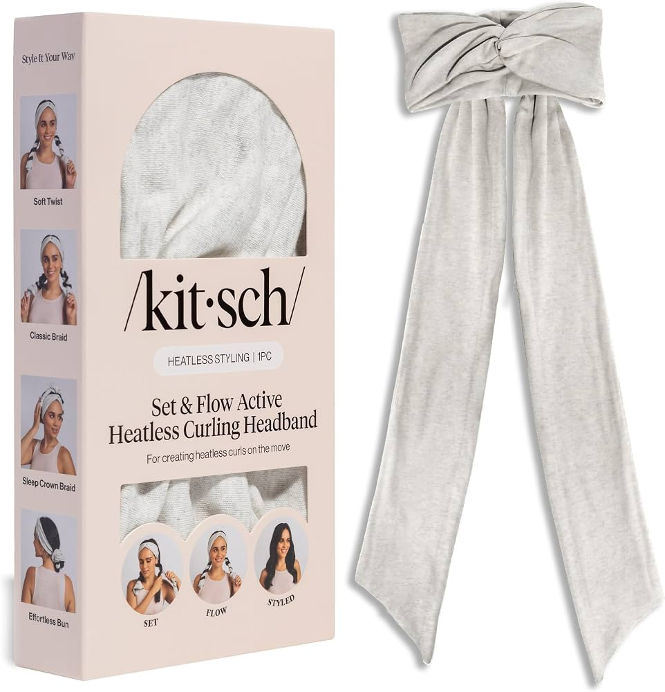 Soft, Breathable Cotton Head Bands For Women's Hair – Stretchy Fit, Achieves Curls Overnight – Gym-To-Glam In Minutes | Amazon (US)