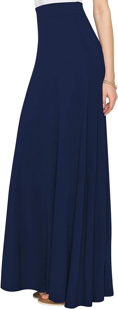 Lock and Love Women's Styleish Print/Solid High Waist Flare Long Maxi Skirt | Amazon (US)