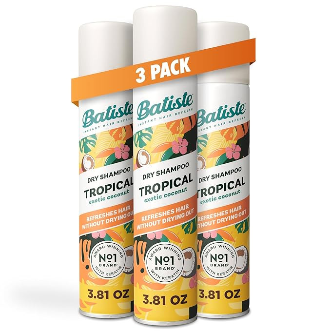 Batiste Tropical Dry Shampoo, Waterless Shampoo, 3.81oz 3 pack | Amazon (US)
