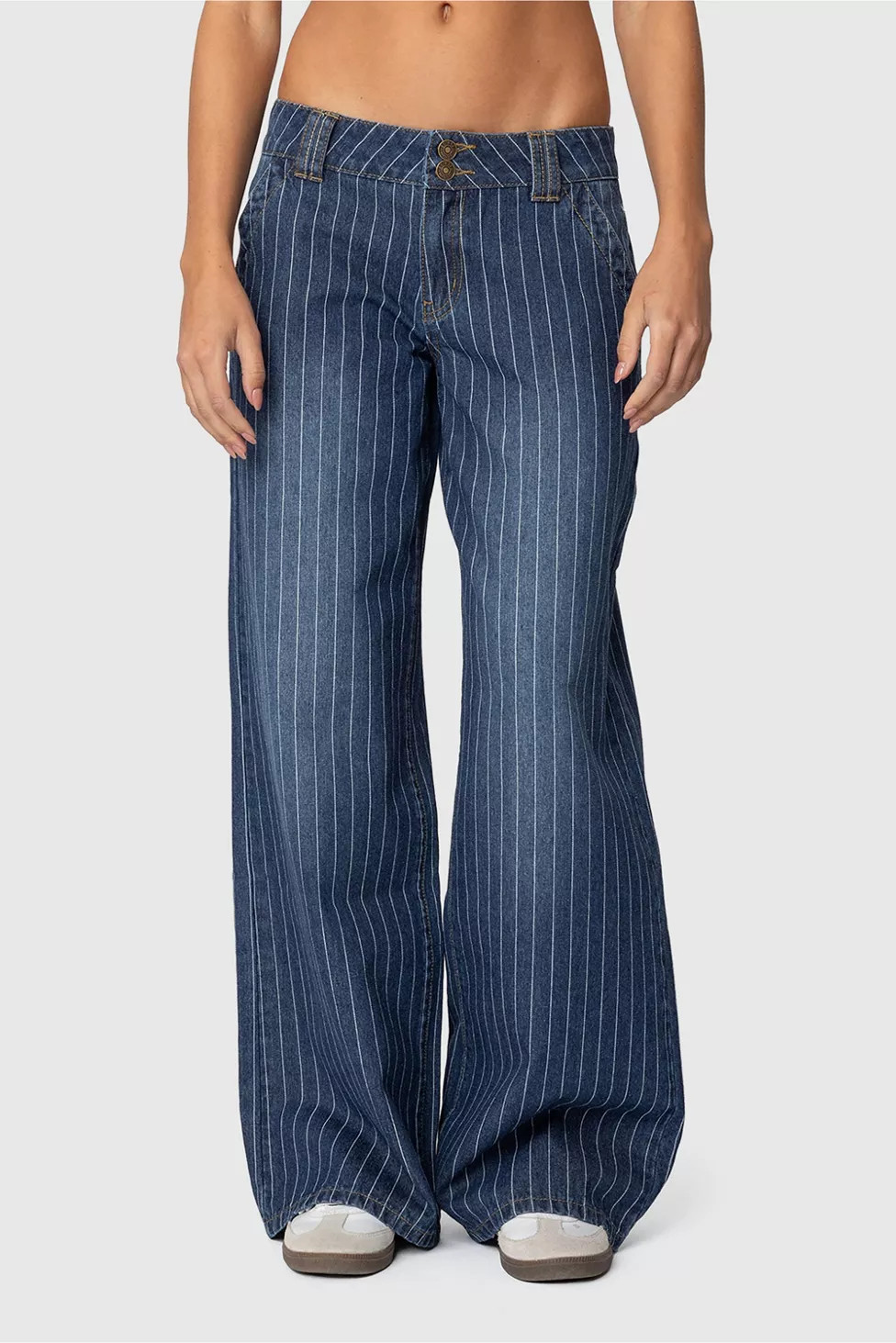 Edikted Cory Striped Low Rise Jeans | Urban Outfitters (US and RoW)