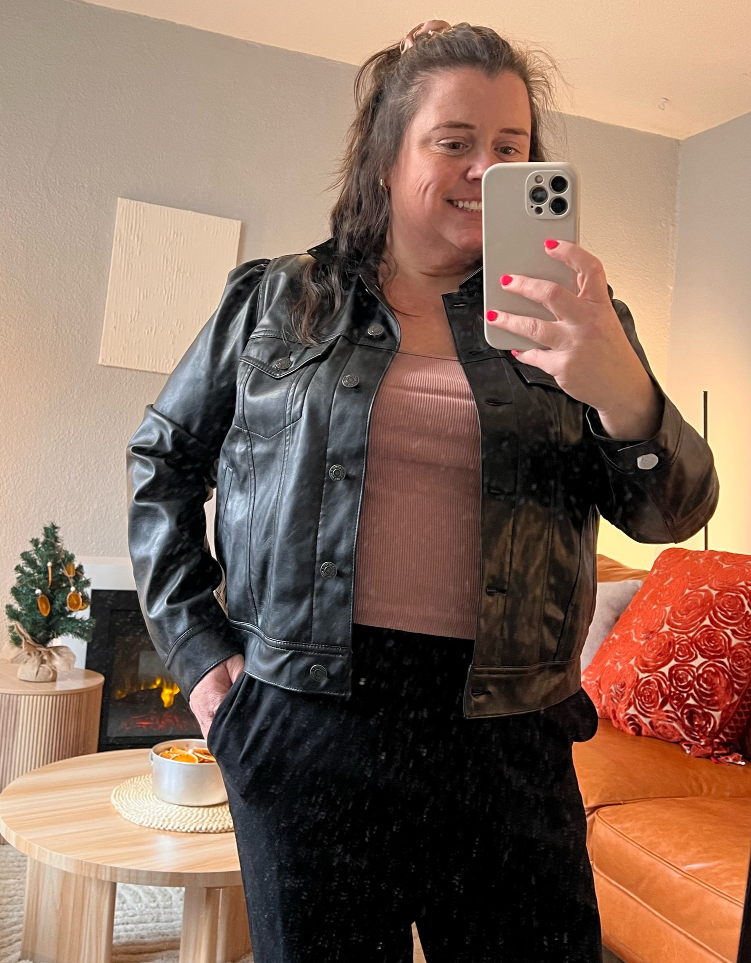 My favourite women’s leather jacket. I am wearing a large.

#LTKHolidaySale #LTKstyletip #LTKfindsunder100
