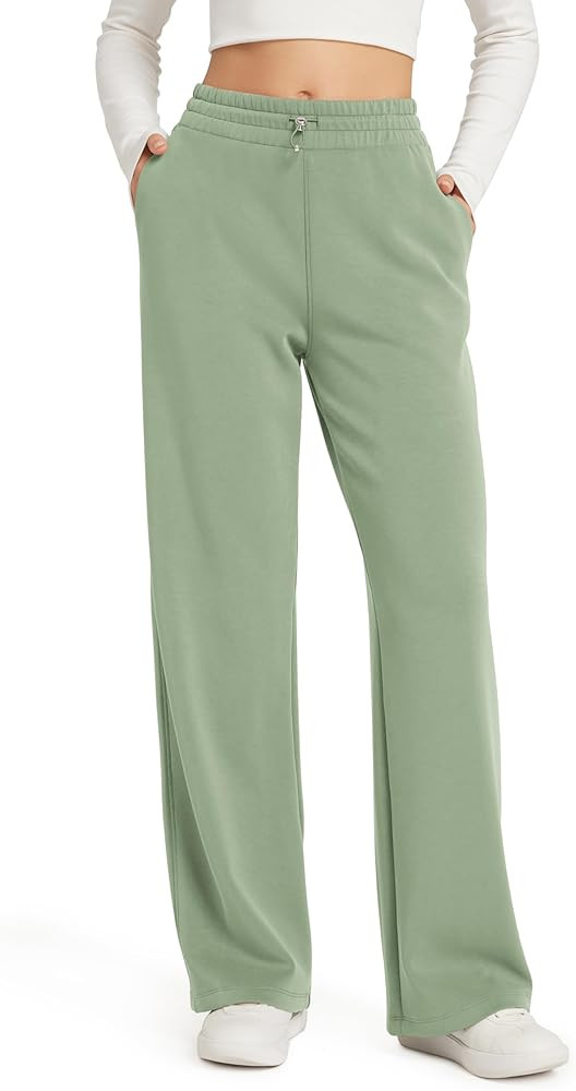 ODODOS Women's Modal Soft Wide Leg Pants with Pockets Adjustable Shockcord High Waist Casual Loun... | Amazon (US)