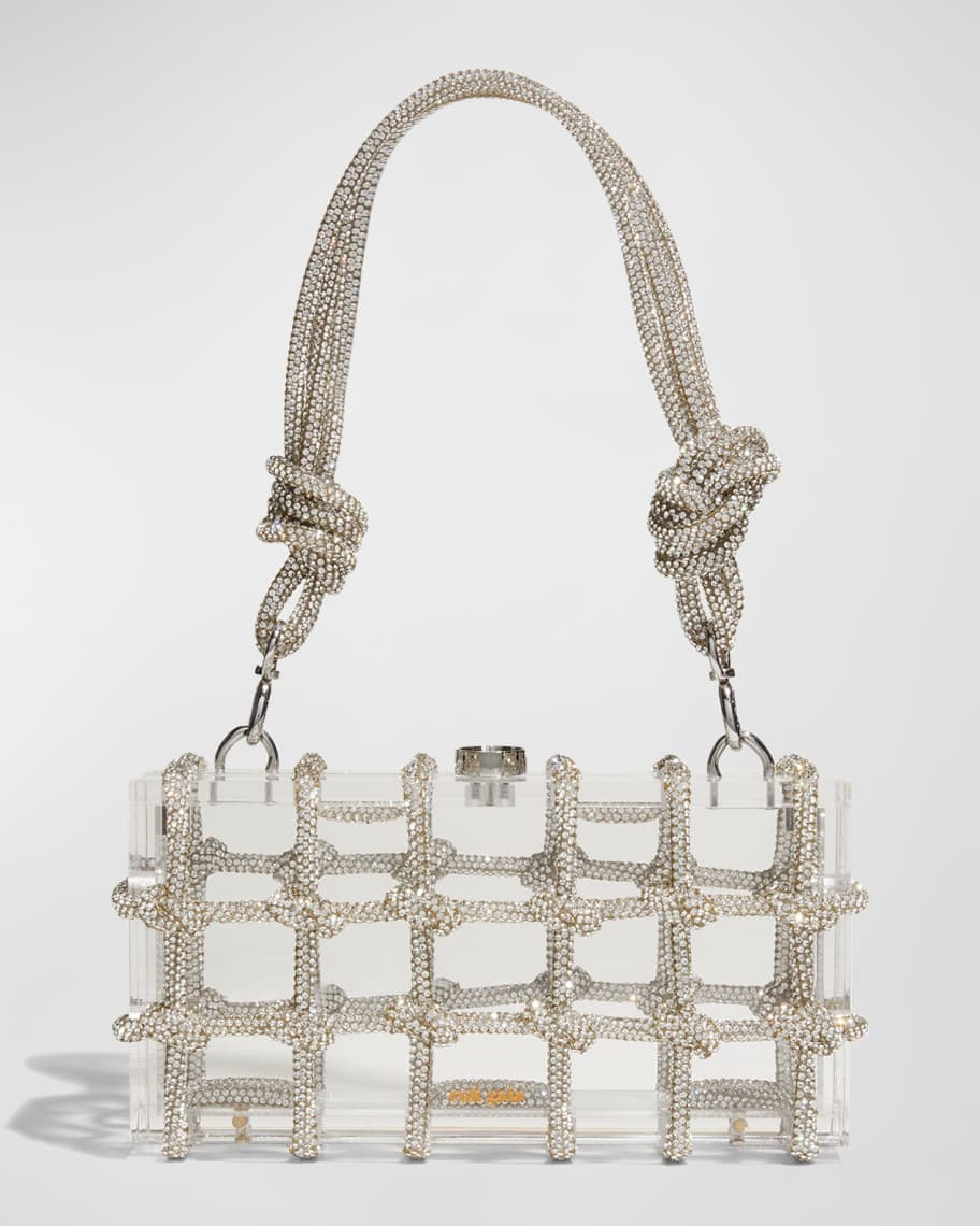 Cult Gaia Bess Caged Embellished Box Shoulder Bag | Neiman Marcus