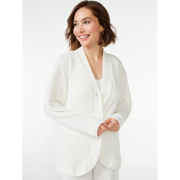 Joyspun Women’s Chenille Sleep Cardigan, Sizes up to 3X - Walmart.com | Walmart (US)