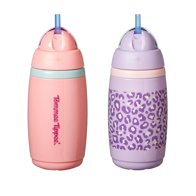 Tommee Tippee Active Straw Toddler Cups, 9 oz, Insulated Sippy Cups For Toddlers 1-3, Silicone St... | Amazon (US)