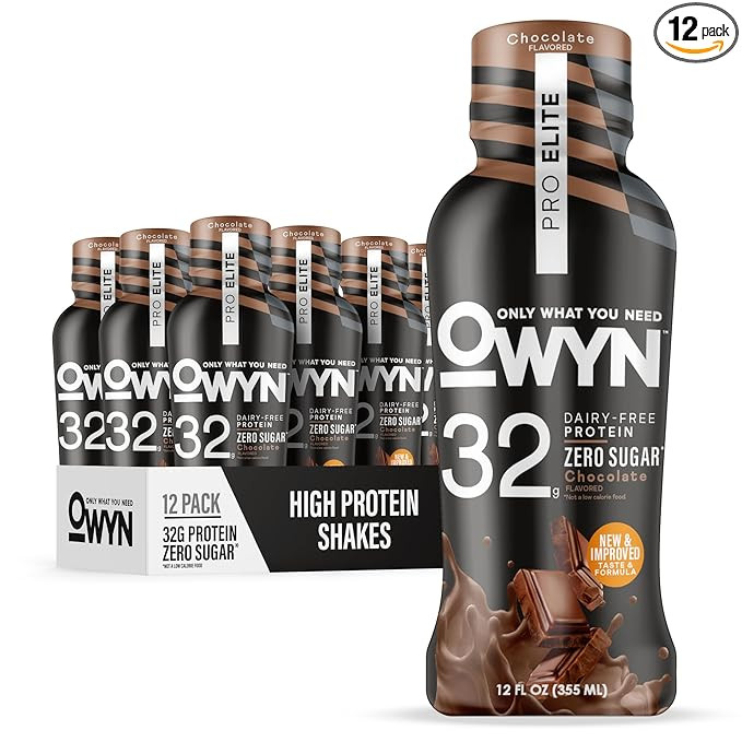 OWYN Only What You Need Pro Elite Chocolate Flavored Protein Shake, 32g Protein, 0g Sugar, High P... | Amazon (US)