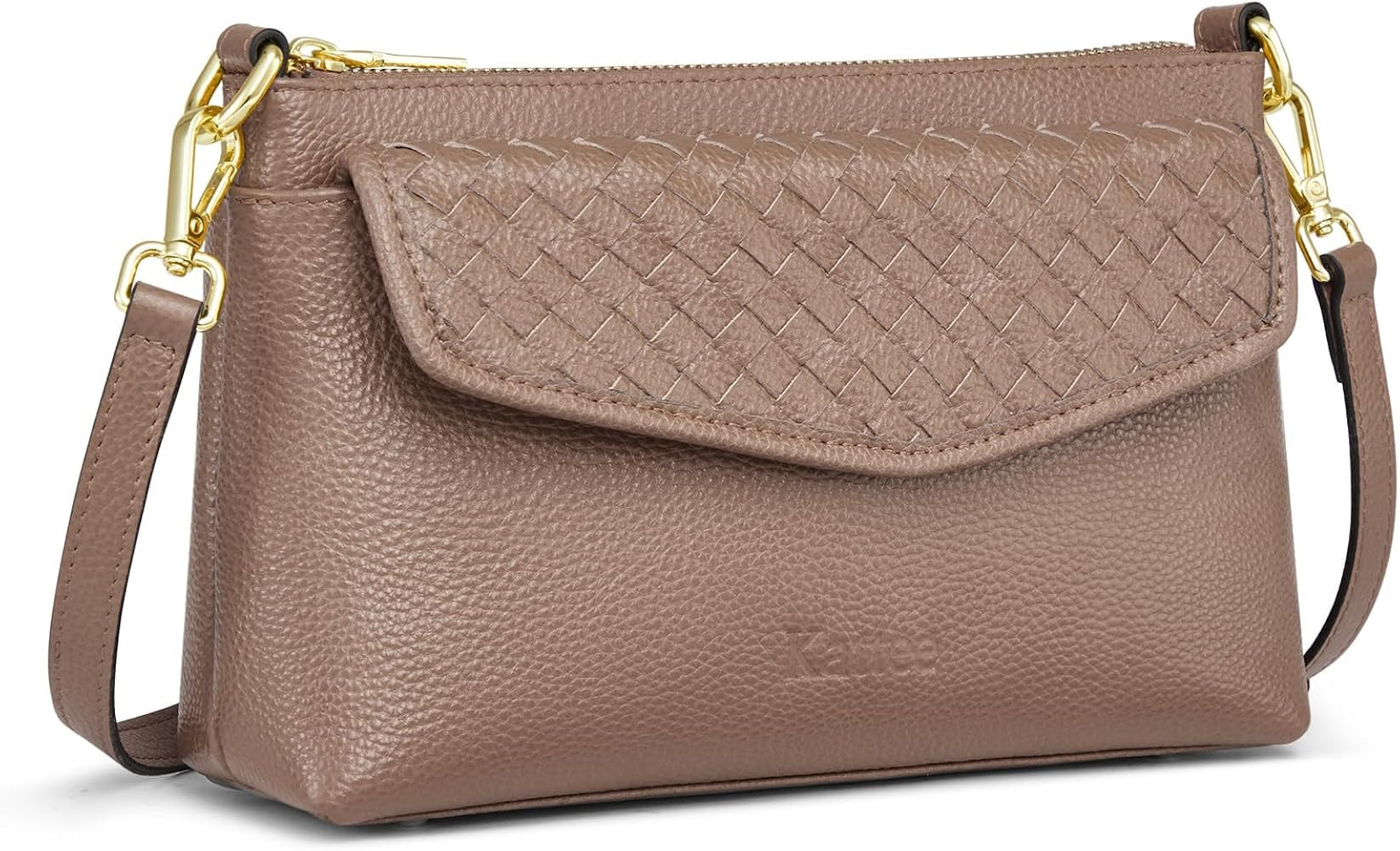Kattee Leather Crossbody Purse Bags for Women Trendy, Small Soft Woven Women's Crossbody Handbags... | Amazon (US)