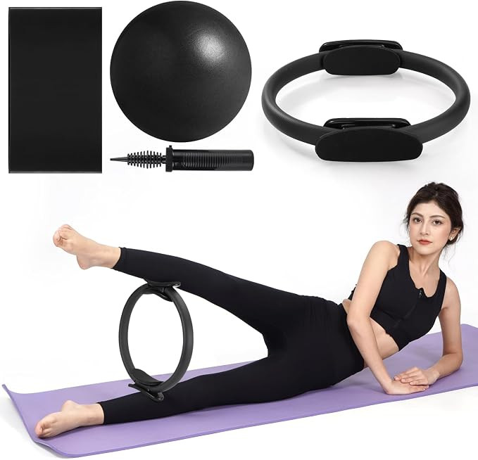 Tsikavo Pilates Ring, Pilates Ring Circle and Ball Set, 12 Inch Magic Circle Pilates Ring,9 Inch ... | Amazon (US)