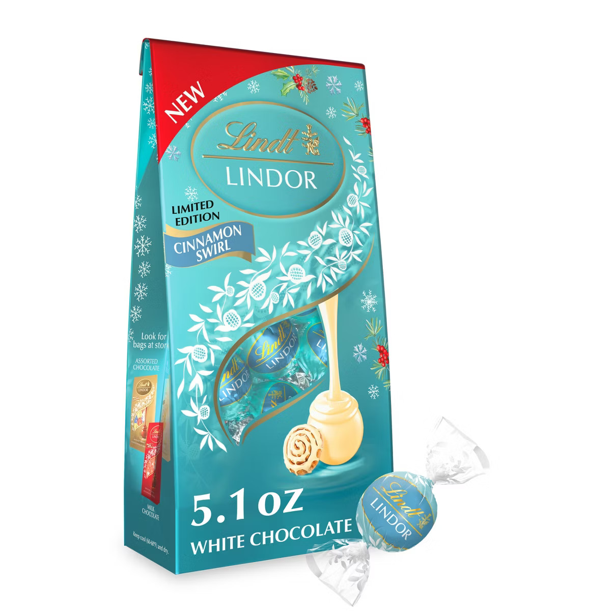 Lindt LINDOR Christmas Cinnamon Swirl Chocolate Candy Truffles - 5.1oz | Target