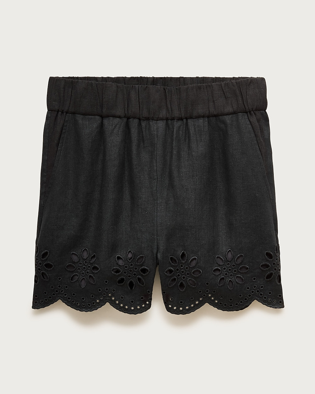 Tropez eyelet short in linen | J. Crew US