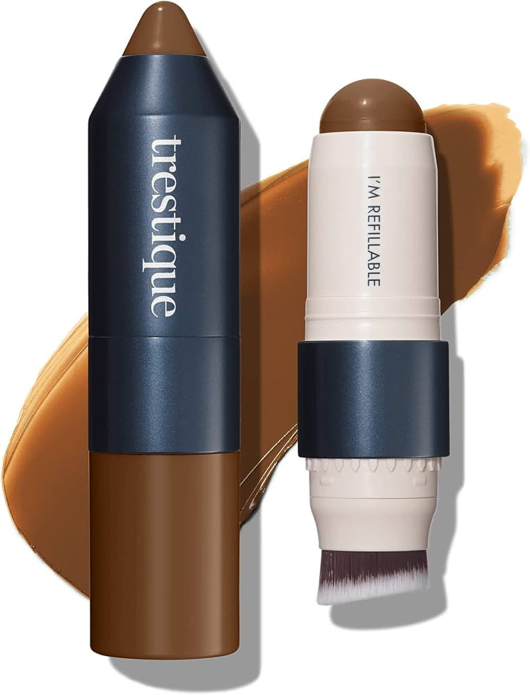 trestique Bronzer Stick, Refillable Contour Stick With Built-In Blending Brush, Sustainable Conto... | Amazon (US)