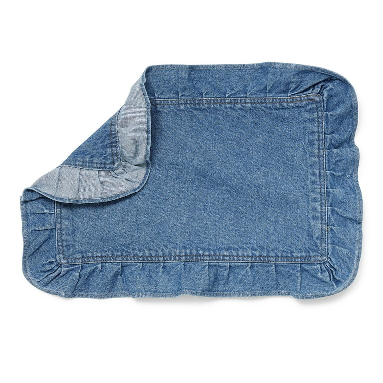 The Pioneer Woman Ruffle Denim Placemat, 20" x 14" | Walmart (US)