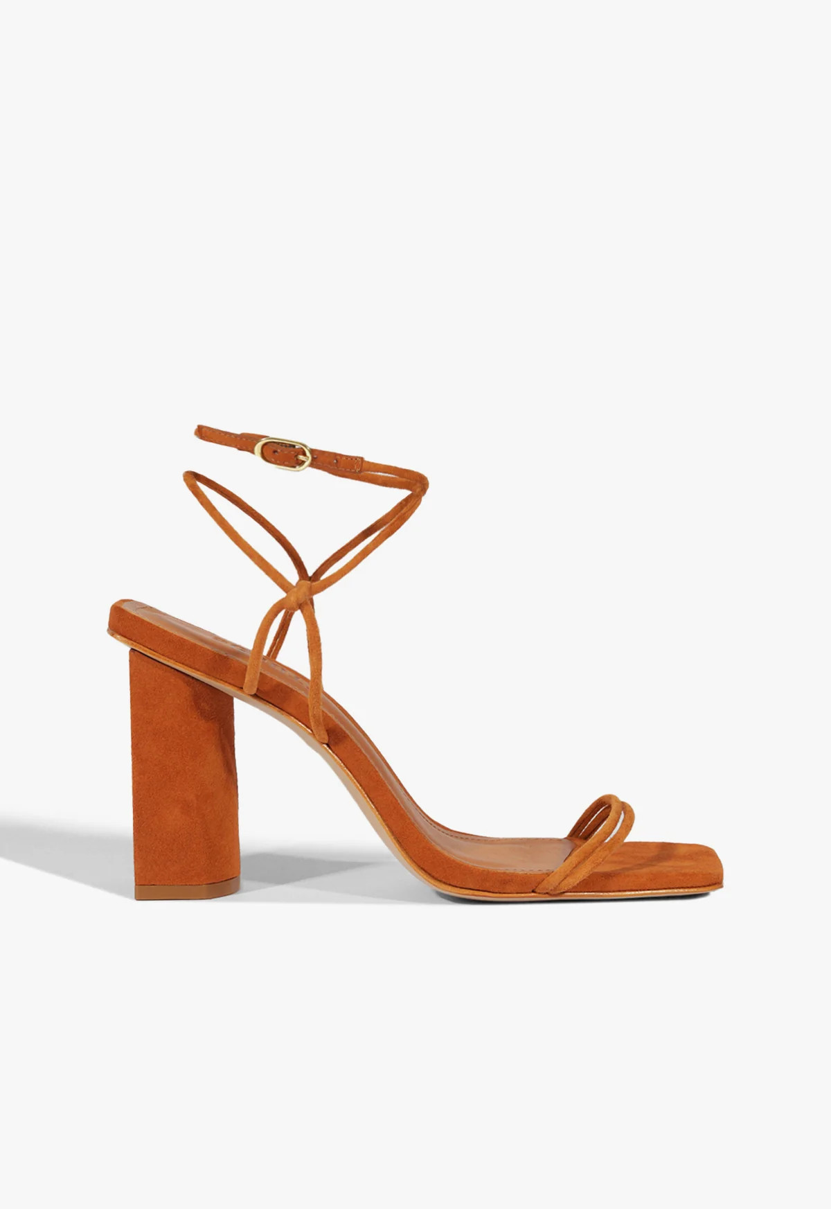 Pompeii Block Sandal | Brown | Suede | Schutz (US)