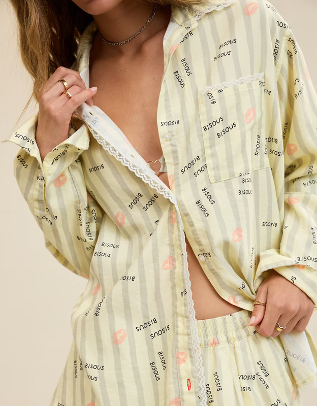 Aerie Flannel Pajama Shirt | Aerie
