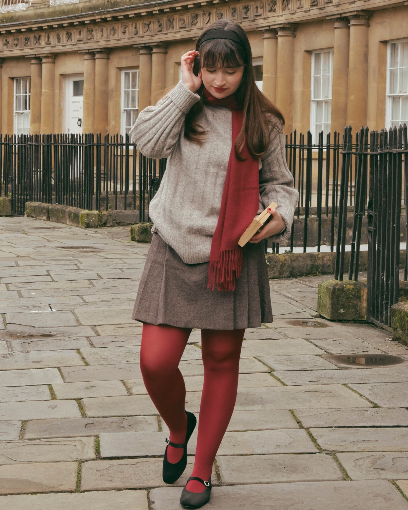 Christmas may be over but the pops of red are staying ♥️ A cozy outfit while exploring bath 🏛️ Colourful tights are my favourite trend at the moment! 

LTKFestiveSaleUK #LTKfindsunder100 #LTKeurope