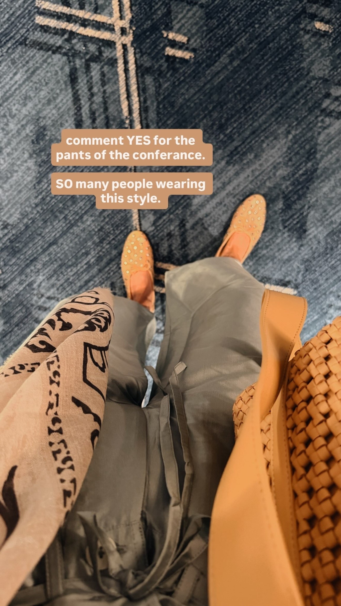 comment YES for the pants of the conferance. 

SO many people wearing this style.