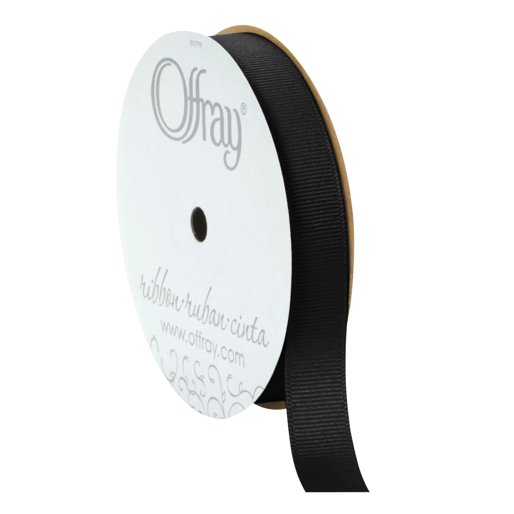 Offray Ribbon, Black 5/8 inch Grosgrain Polyester Ribbon, 18 feet | Walmart (US)