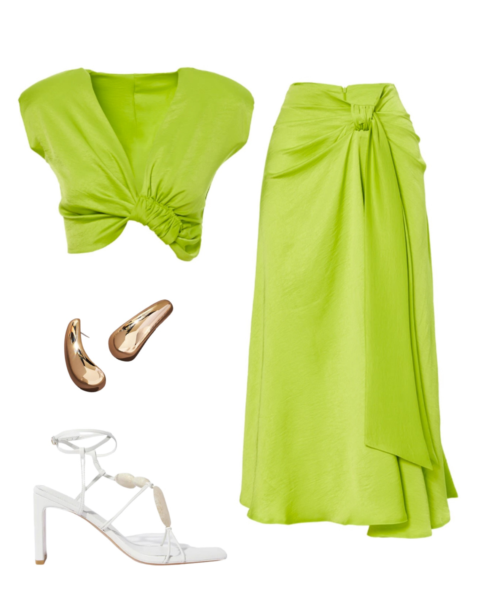 Matching set with adjustable knot top and a-line midi skirt. Great color!

Great Simkhai shoes on sale too!

#LTKSeasonal #LTKtravel #LTKstyletip