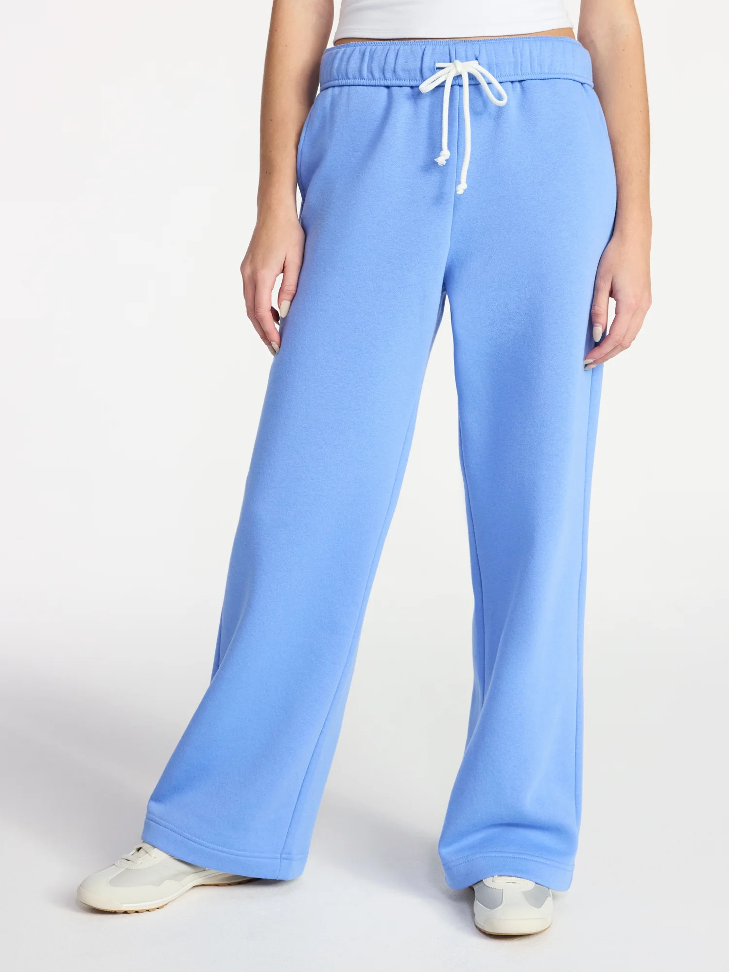 No Boundaries Wide-Leg Fleece Pants, Women’s XXS-XXL | Walmart (US)