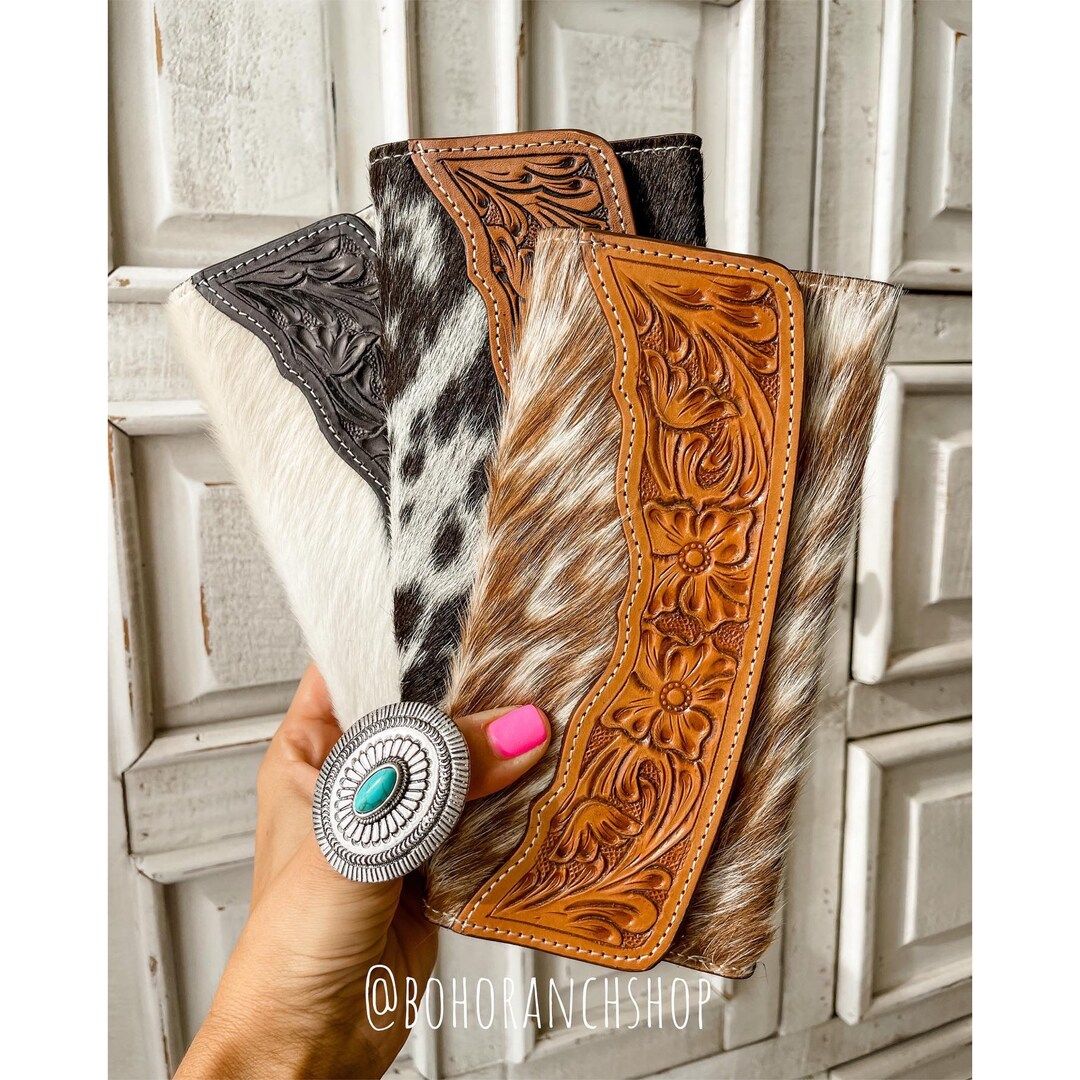 TOOLED LEATHER WALLET Western Genuine Hand Tooled Leather - Etsy | Etsy (US)