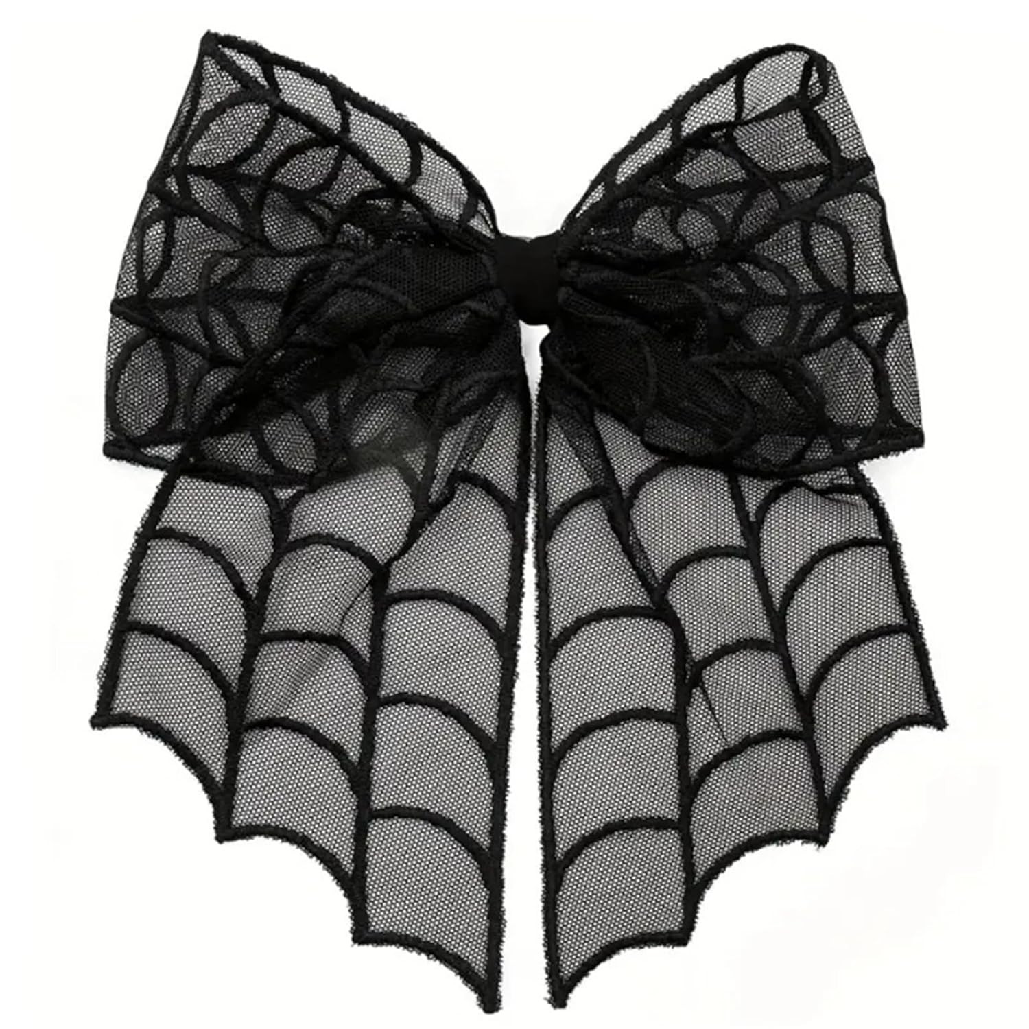 Bow Hair Claw Clips Halloween Flat Hair Clips for Women Exquisite Lace Hair Clip Black Spider Web Claw Clips for Thin Thick Hair Styling Cosplay Costume Party Hair Accessories 1Pcs (Spider Web A) | Amazon (US)