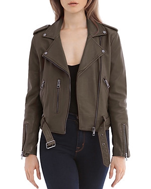 Bagatelle Belted Leather Biker Jacket | Bloomingdale's (US)